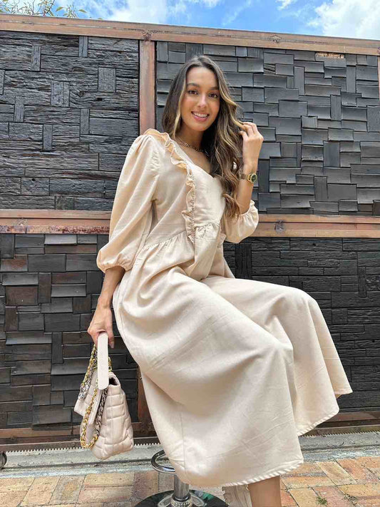 Vestido Largo 8Beige