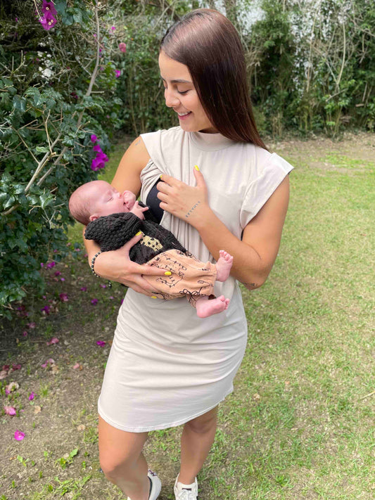 Vestido Corto Dalia Beige
