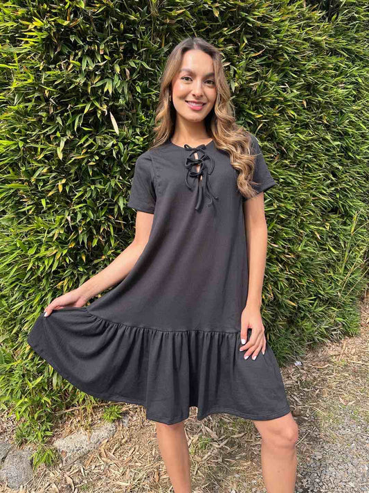 Vestido Corto Lirio Negro
