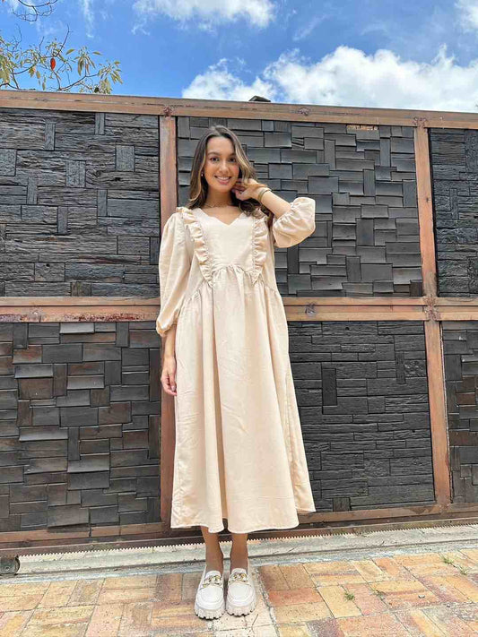 Vestido Largo 8Beige