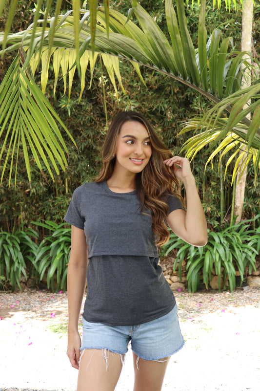 Camiseta Amapola Gris Oscuro