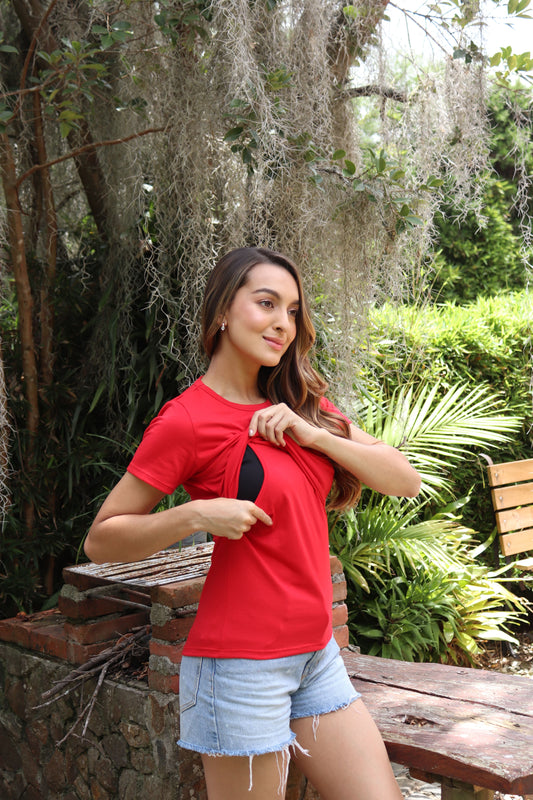 Camiseta Amapola Rojo