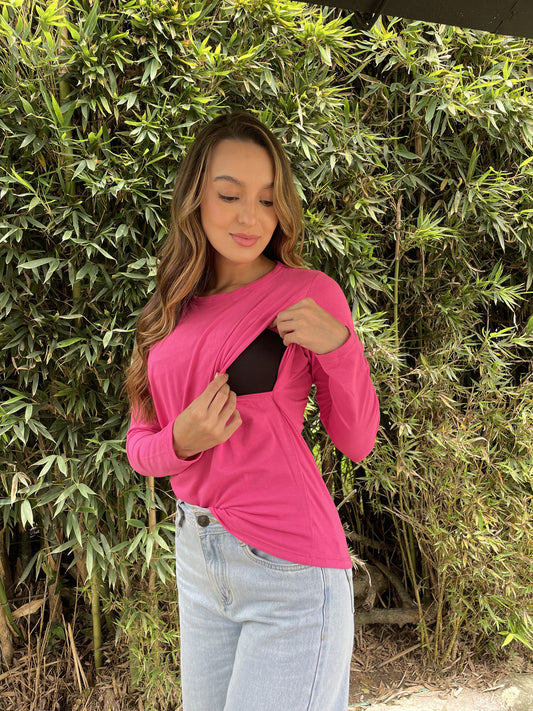 Camiseta Margarita Fucsia