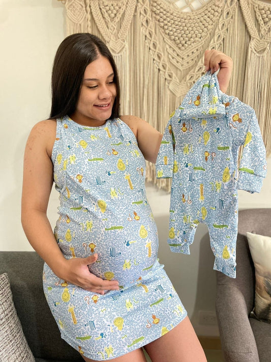 Dúo Batola Maga Sisa Estampado Azul