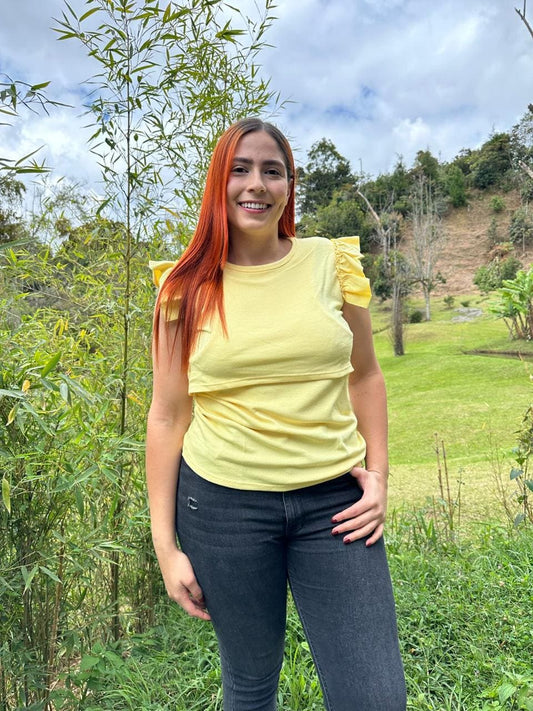 Blusa Manga Sisa Bolero Amarillo