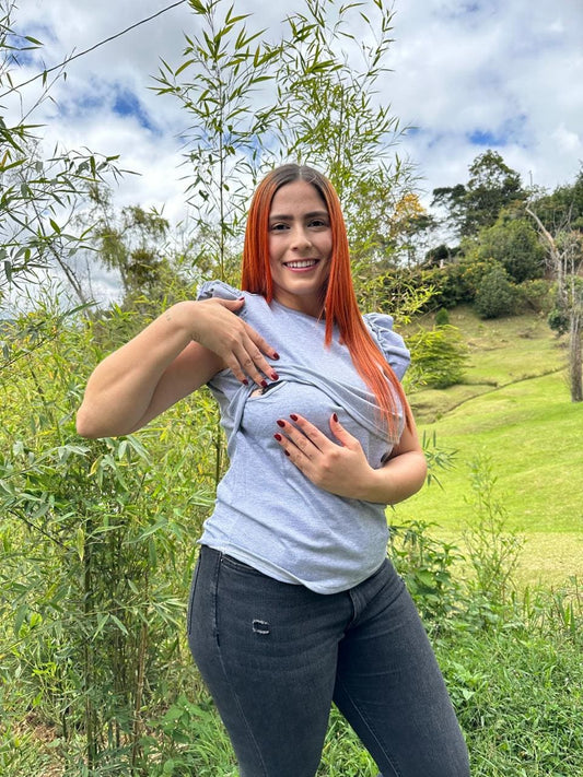 Blusa Manga Sisa Bolero Gris