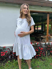 Vestido Corto Lirio Gris claro