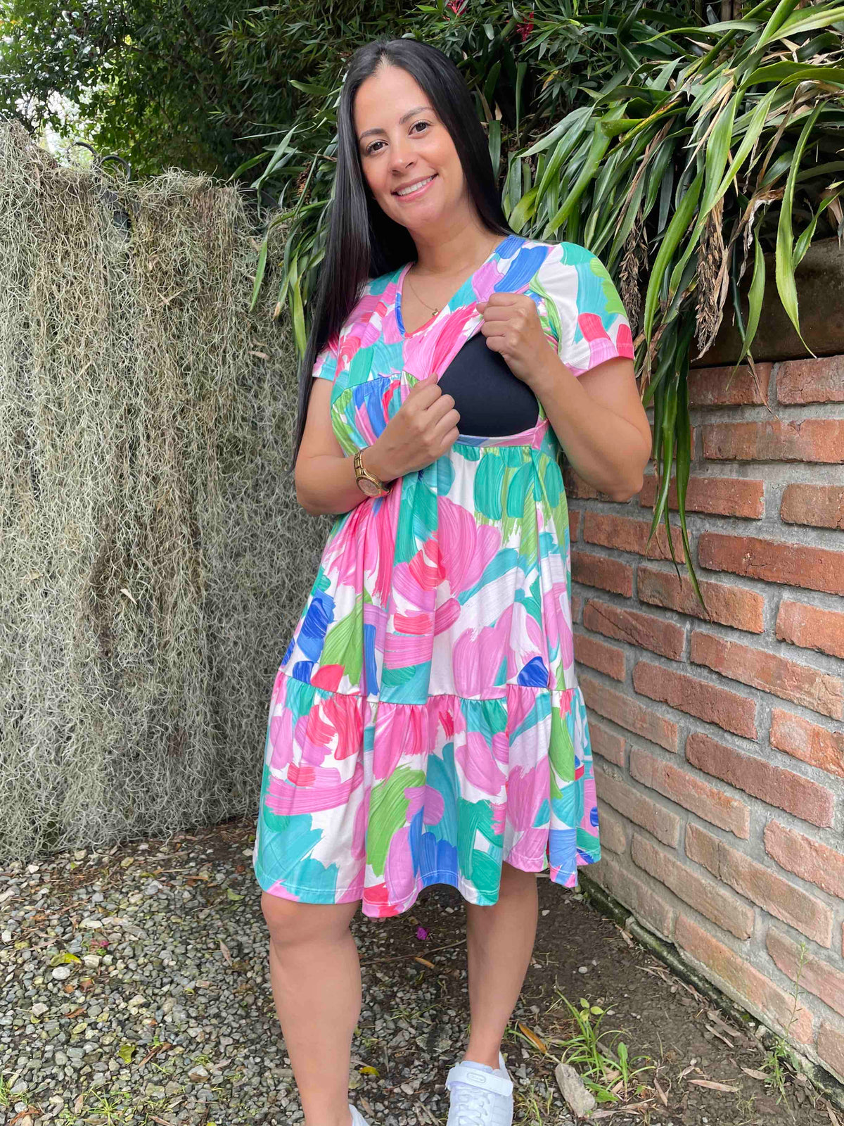 Vestido Corto Estampado