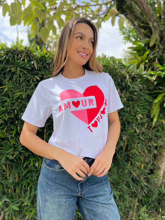 Camiseta Estampada cora