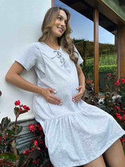 Vestido Corto Lirio Gris claro