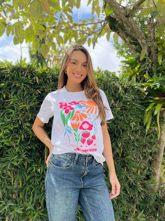 Camiseta Estampada flores