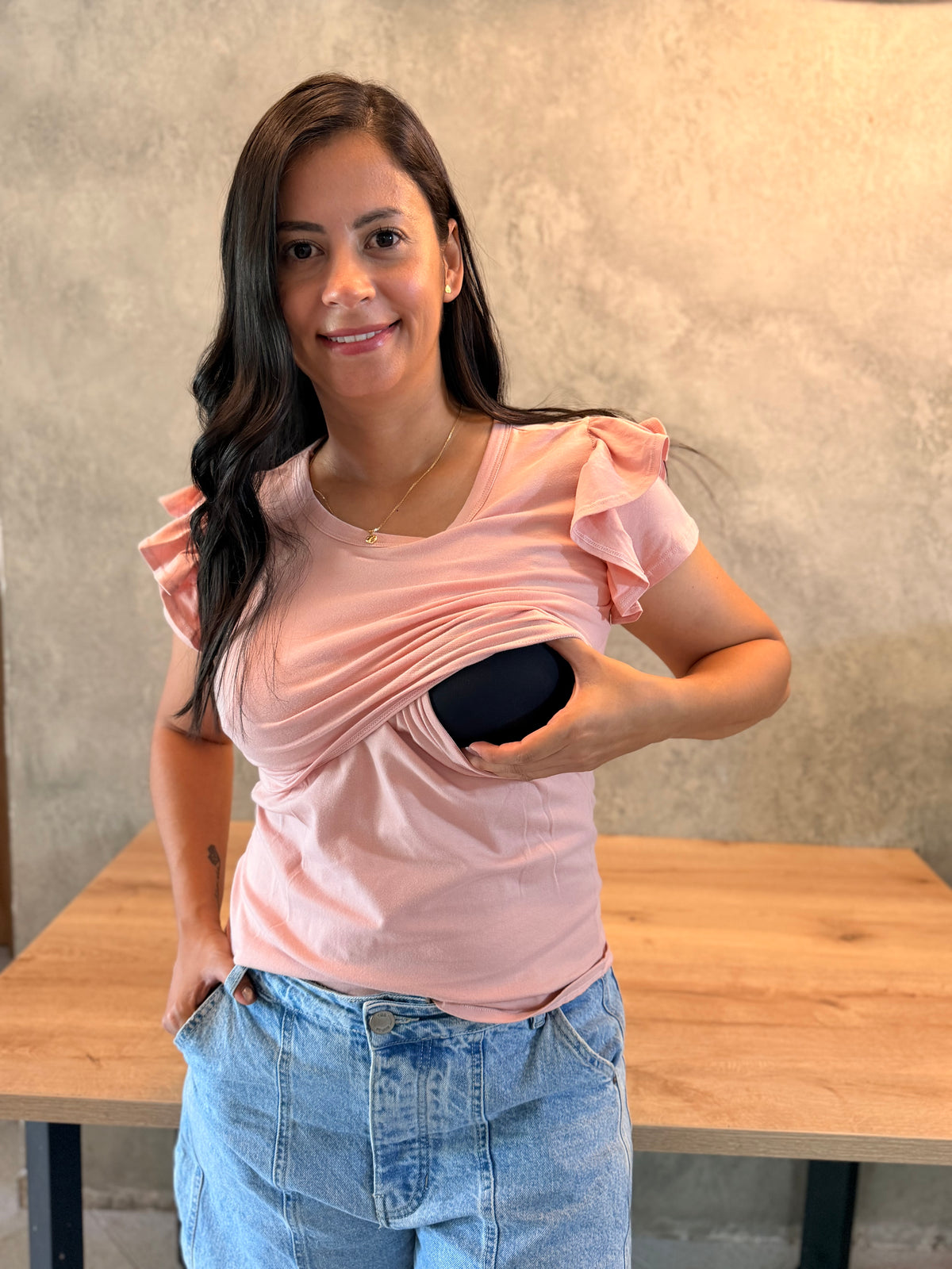 Blusa Manga corta con diseño