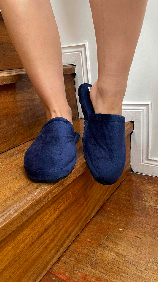 Pantufla Niccoló Azul Oscuro