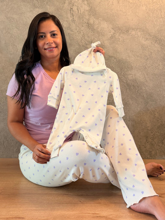 Dúo camiseta y pantalón en rib