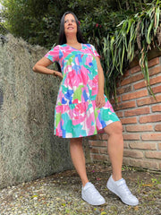 Vestido Corto Estampado