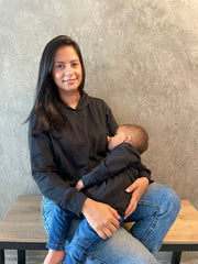 Duo Hoodie Para Lactar Negro
