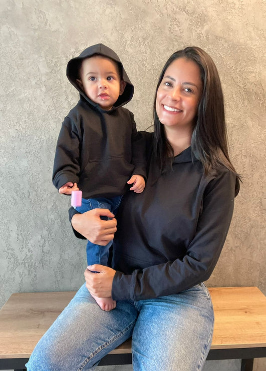 Duo Hoodie Para Lactar Negro