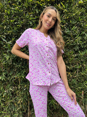 Pijama Set X3 Flores Rosa