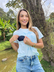Camiseta Estampada Cherry Blue