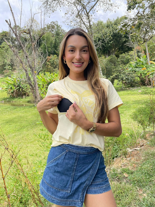 Camiseta Estampada Cherry Yellow