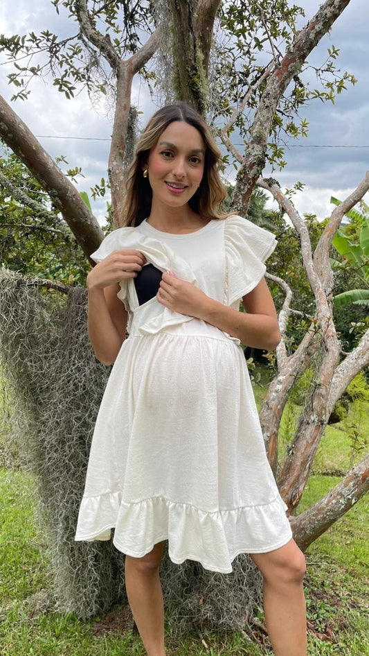 Vestido Tulipan Crema