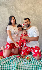 Pijama Short Roja Pingüino