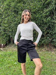 Camiseta Blonda Manga Larga Crema