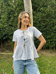 Camiseta Lazos Gris Claro