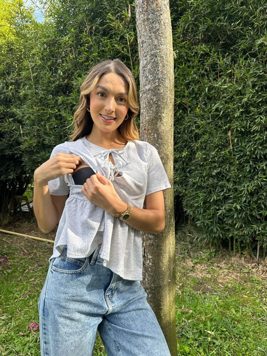 Camiseta Lazos Gris Claro