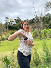 Blusa Manga Corta Print Militar