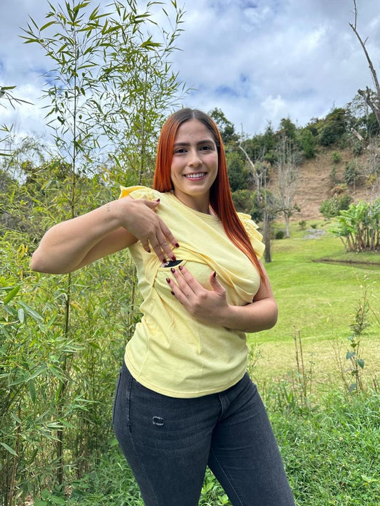 Blusa Manga Sisa Bolero Amarillo