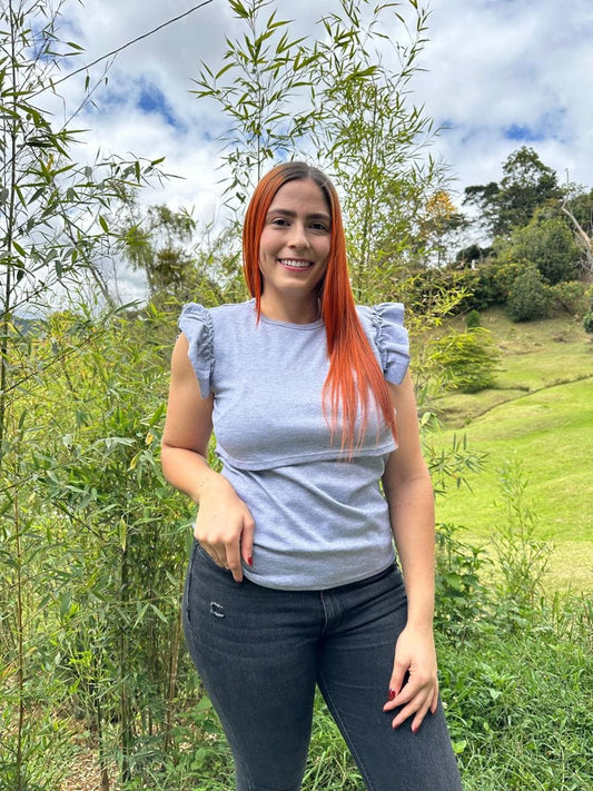 Blusa Manga Sisa Bolero Gris