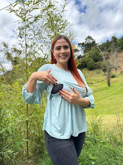 Blusa Silueta amplia Verde Claro