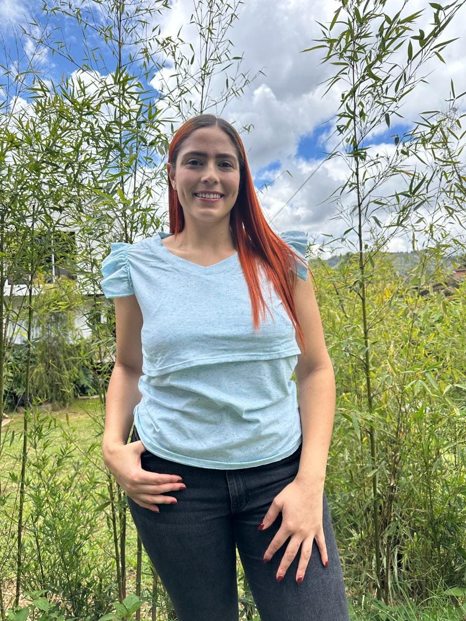 Blusa Manga Sisa Cuello V