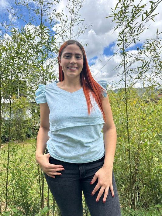 Blusa Manga Sisa Cuello V