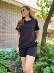 Deportivo Short Negro Manga Corta