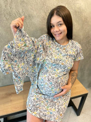 Dúo Bata Corta Estampado 02