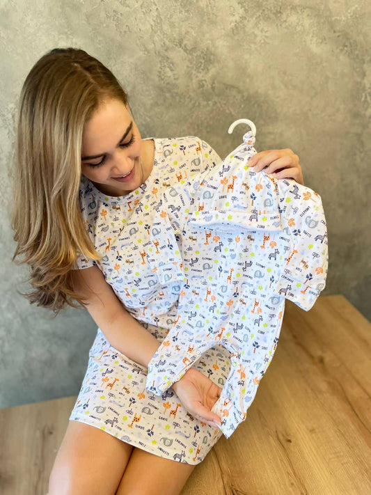 Dúo Bata Corta Estampado 05