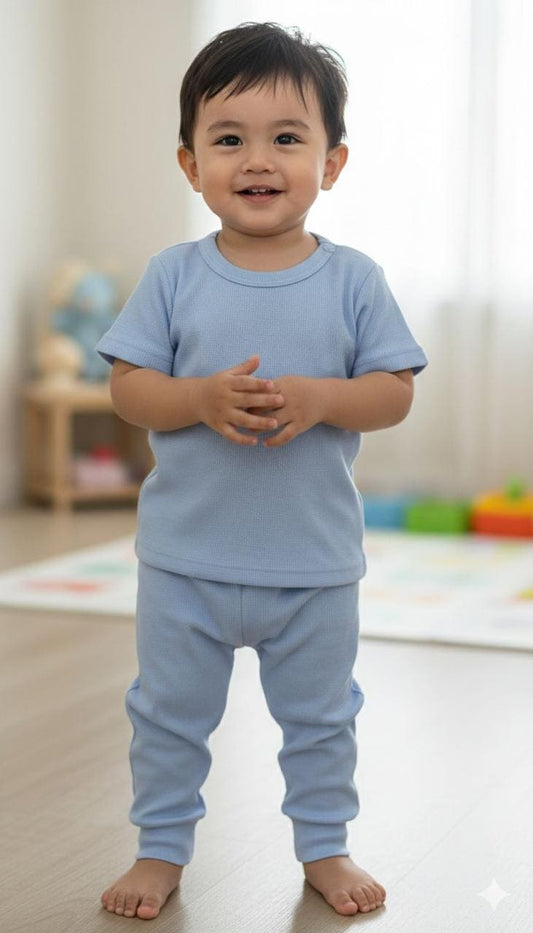 Conjunto Multiusos Unicolor Niños Azul