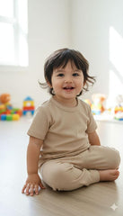 Conjunto Multiusos Unicolor Niños Camel