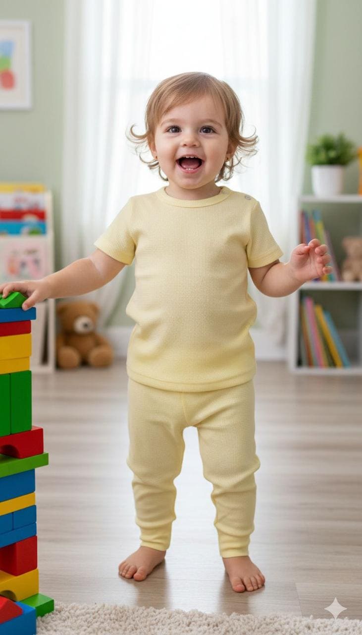 Conjunto Multiusos Unicolor Niños Amarillo