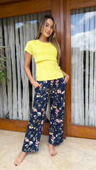 Pijama Pantalón Durazno Azul