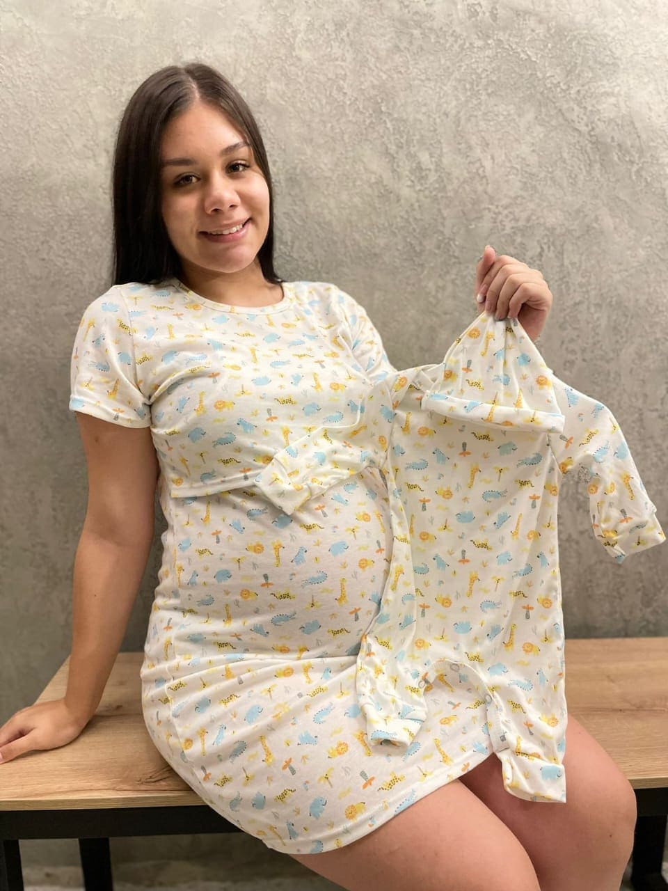 Dúo Bata Corta Estampado 06