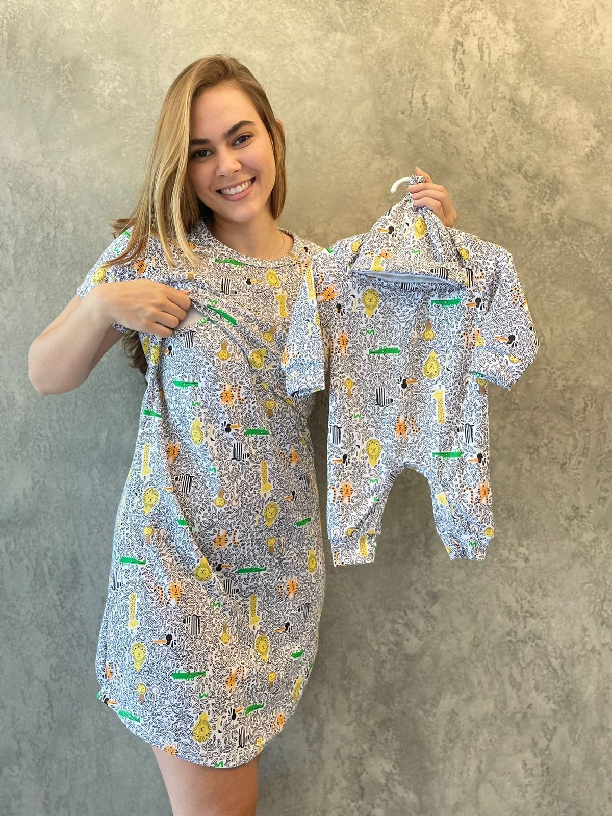 Dúo Bata Corta Estampado 02