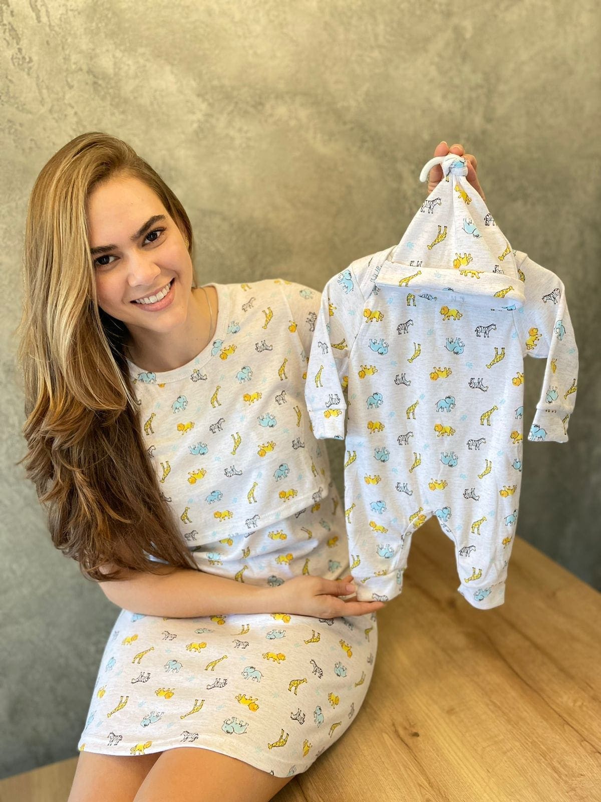 Dúo Bata Corta Estampado 10