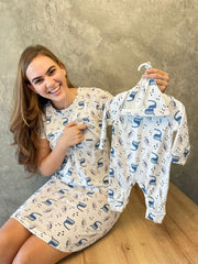 Dúo Bata Corta Estampado 07