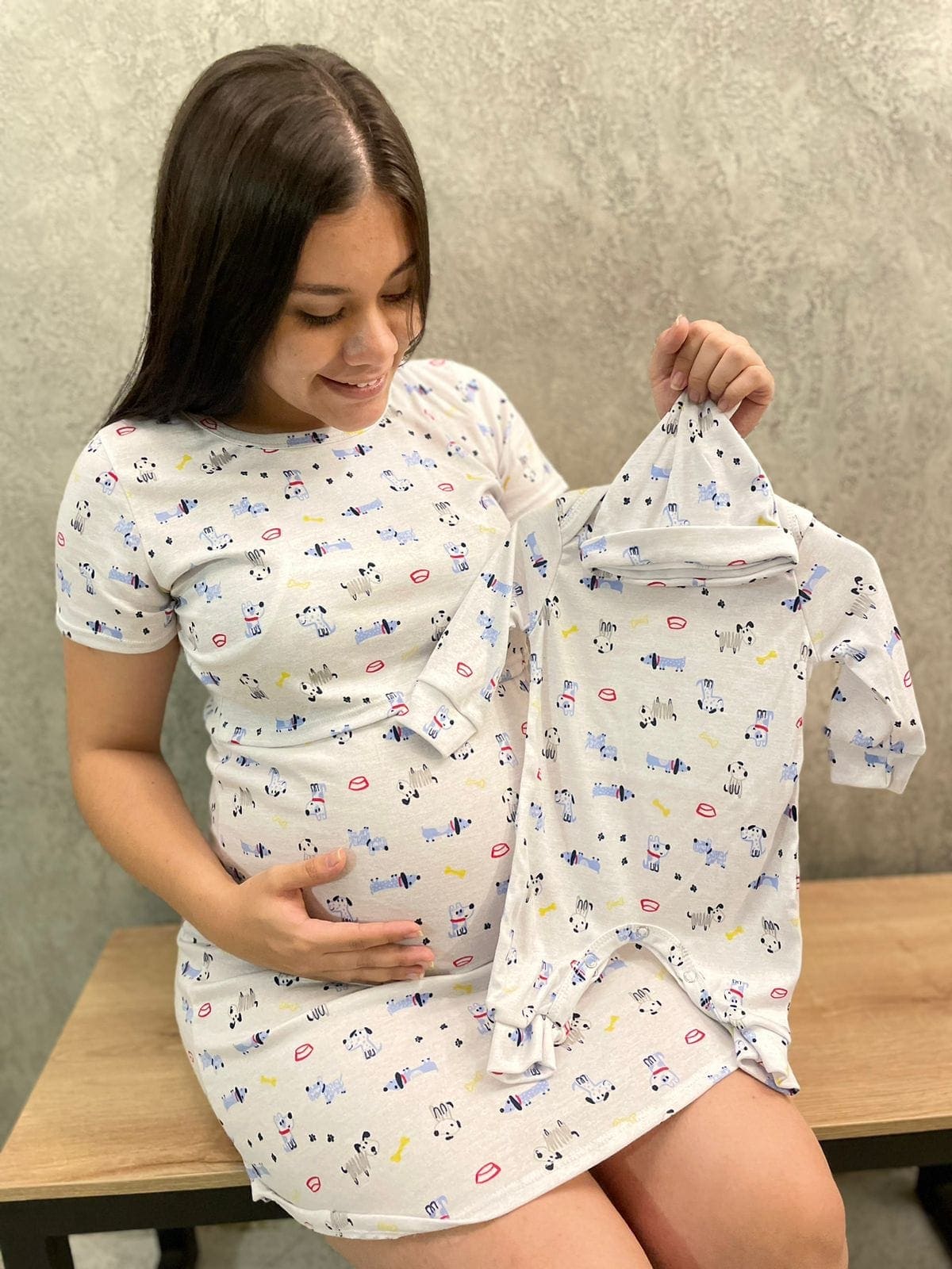 Dúo Bata Corta Estampado 09