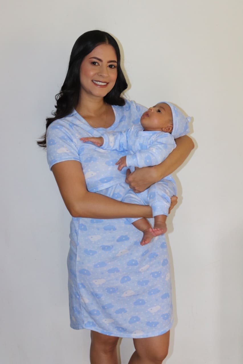 Dúo Bata Corta Estampado 21