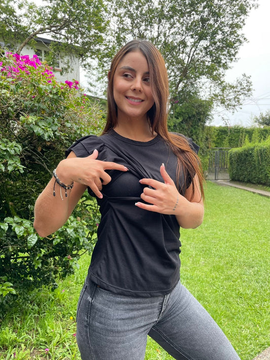 Blusa Manga En Bolero Negro