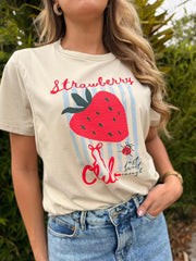 Camiseta Estampado Strawberry Mocca
